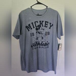 MENS SIZE L MICKEY MOUSE "ATHLETIC CHAMPION" T SHIRT DISNEY STORE NWT
